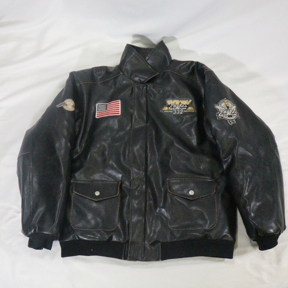 VTG AVIREX American Eagle Squadron  Bomber Jacket Sz XL Men - Picture 4 of 7